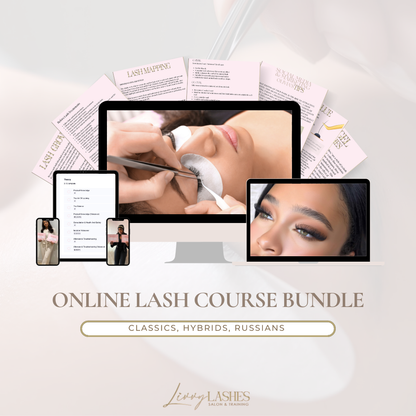 Online Lash Course Bundle - Accredited Eyelash Extension Course (Classic, Hybrid and Russian)